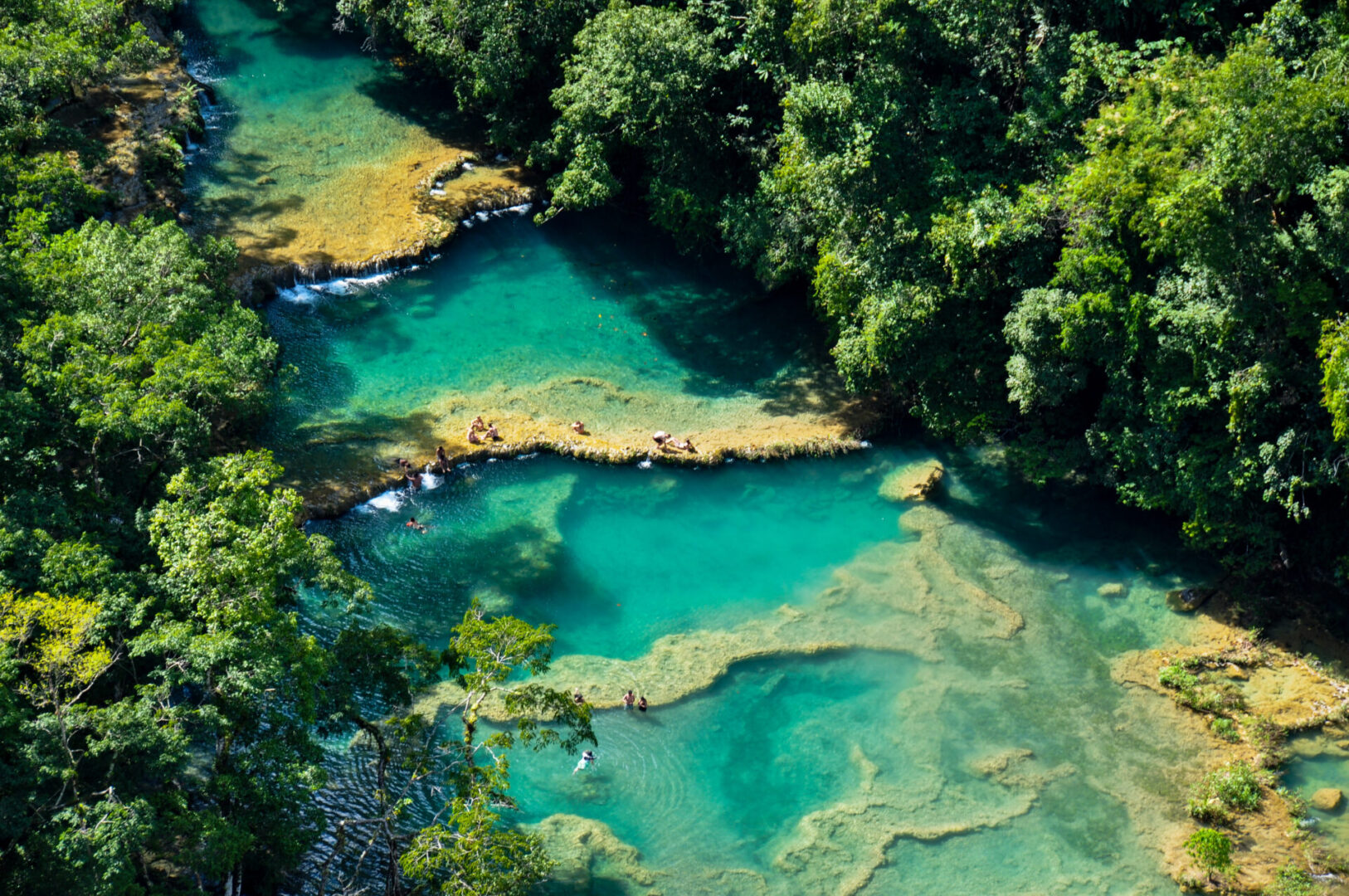 Semuc Champey natural swimming pools, Guatemala.